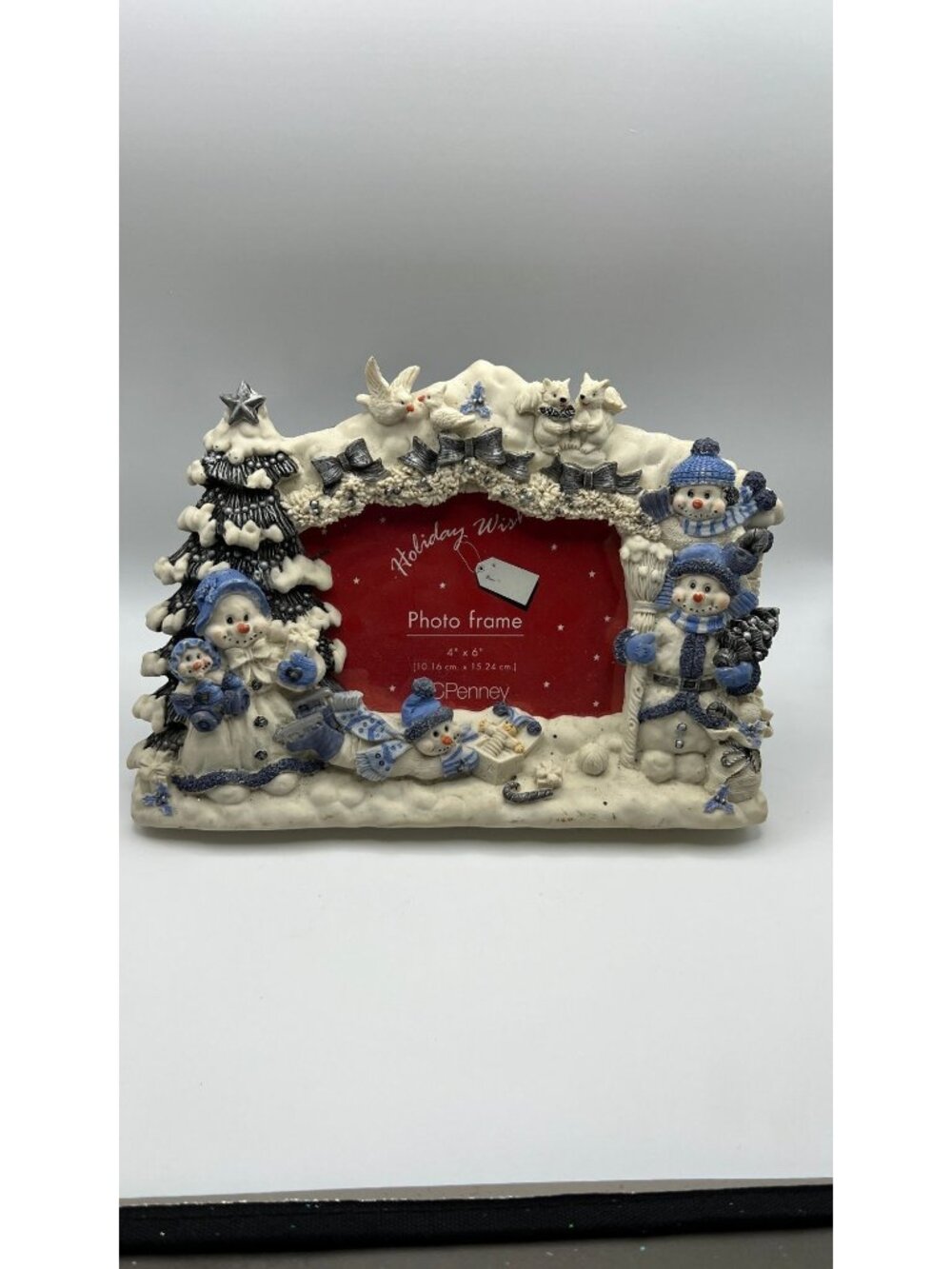 Holiday Wishes Snowman Theme 4"x6" Resin Photo Frame JCPenney